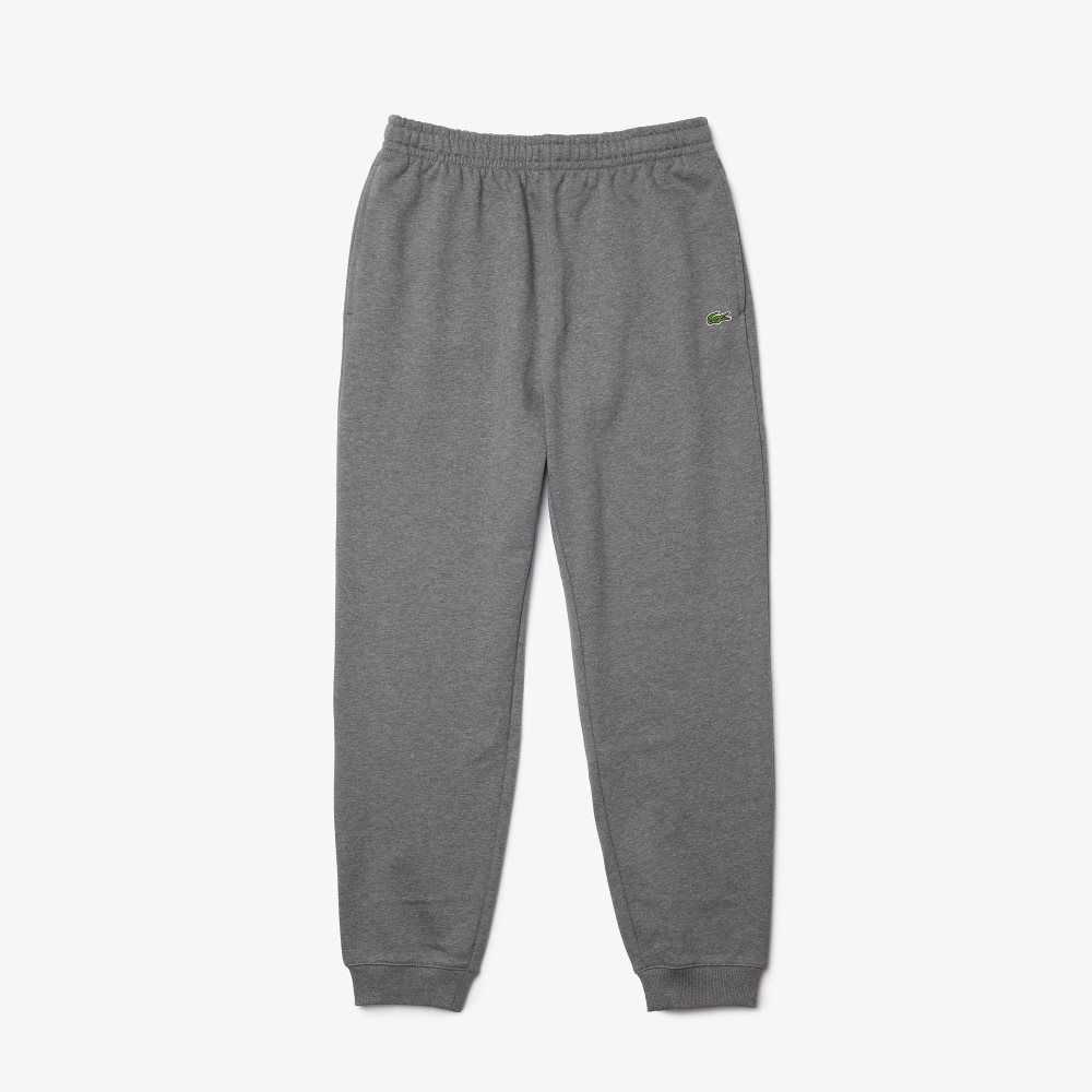 Lacoste Organic Cotton Fleece Jogging Pants Grey Chine | XSH-027436