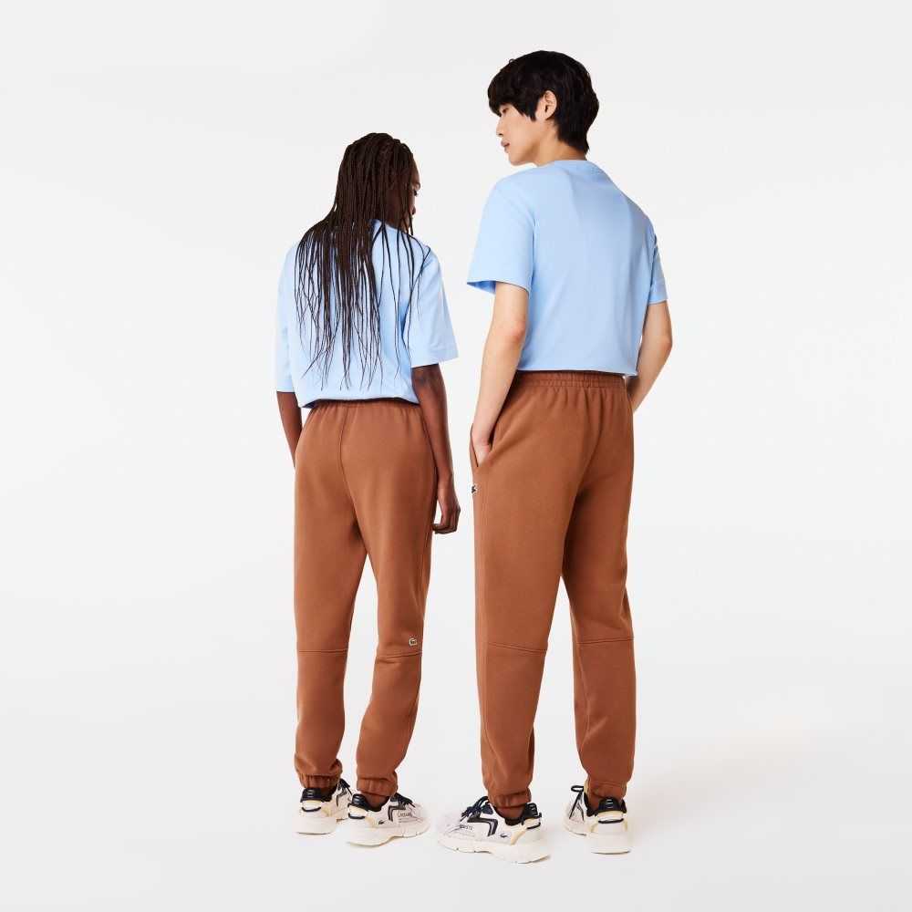 Lacoste Organic Cotton Fleece Trackpants Light Brown | AOY-728061