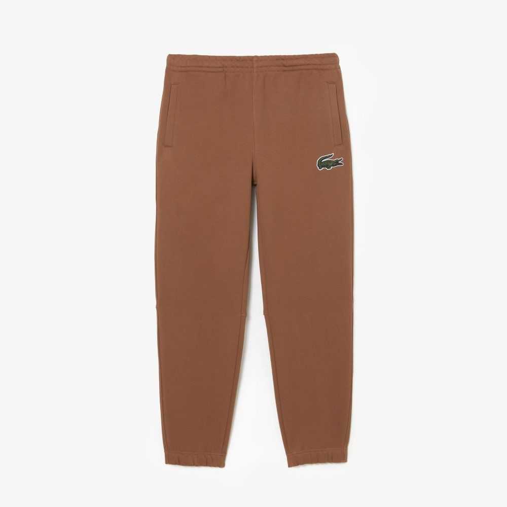 Lacoste Organic Cotton Fleece Trackpants Light Brown | AOY-728061