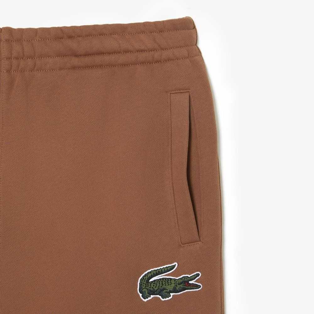 Lacoste Organic Cotton Fleece Trackpants Light Brown | AOY-728061