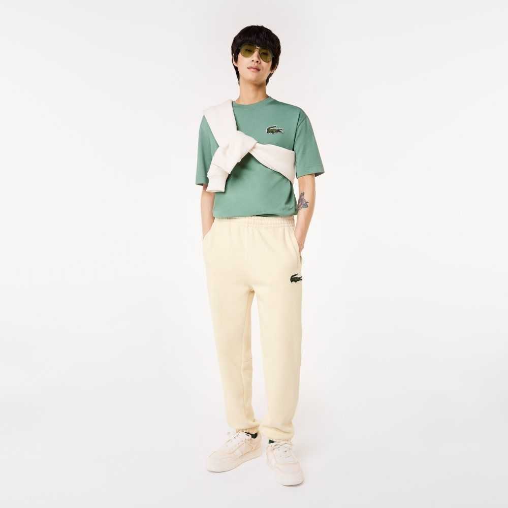 Lacoste Organic Cotton Fleece Trackpants White | DQU-346708