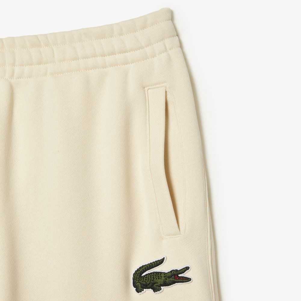 Lacoste Organic Cotton Fleece Trackpants White | DQU-346708