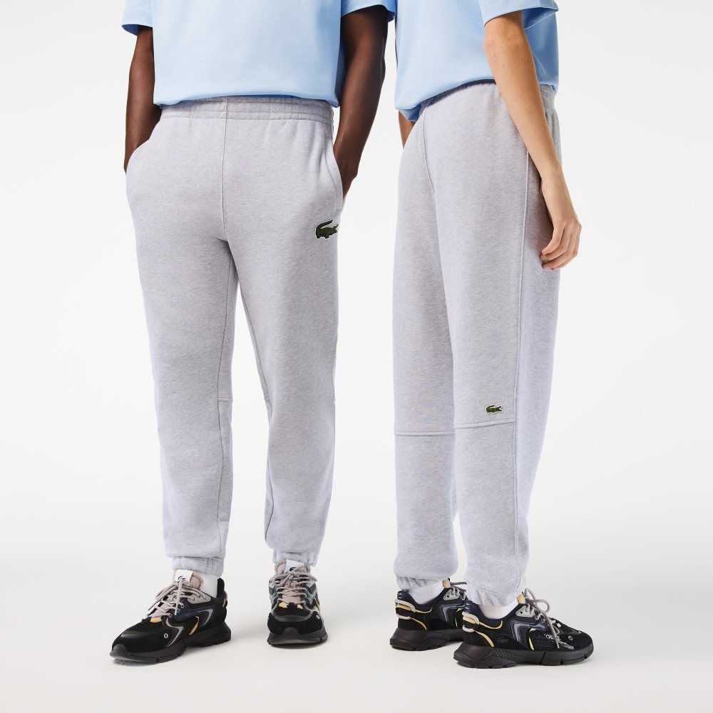 Lacoste Organic Cotton Fleece Trackpants Grey Chine | LQC-368295