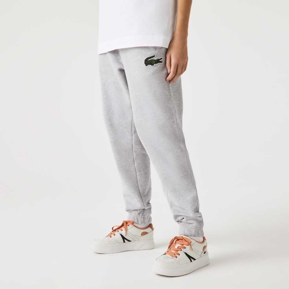 Lacoste Organic Cotton Fleece Trackpants Grey Chine | LQC-368295