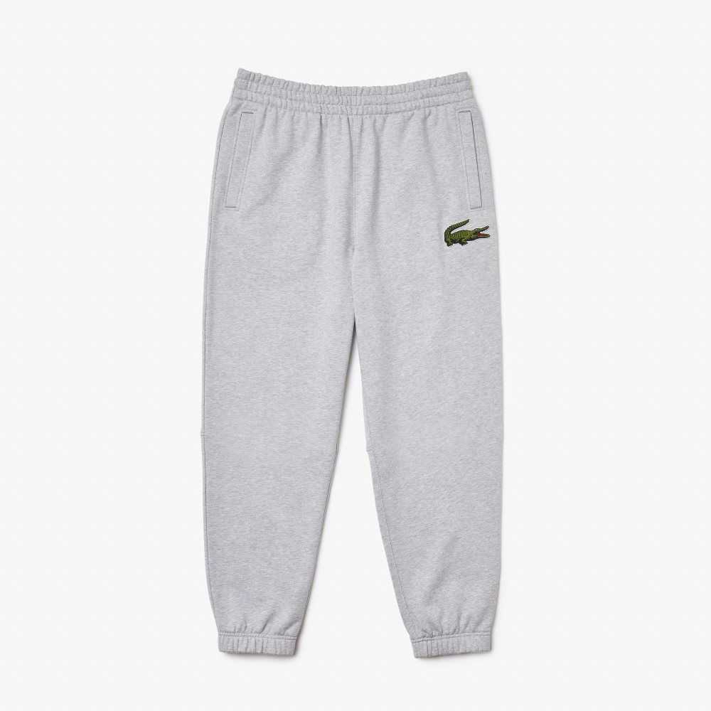 Lacoste Organic Cotton Fleece Trackpants Grey Chine | LQC-368295