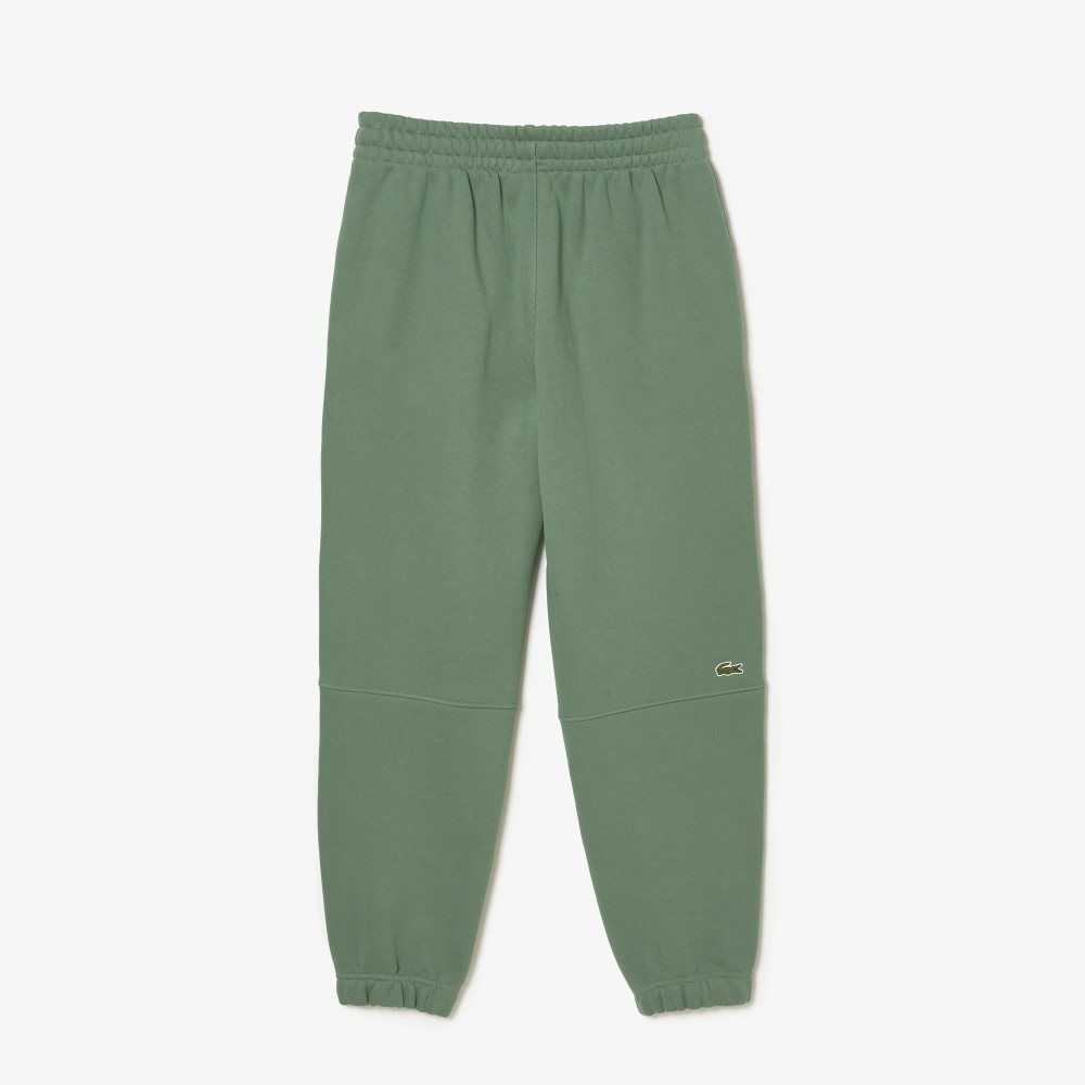 Lacoste Organic Cotton Fleece Trackpants Khaki Green | PRJ-021693