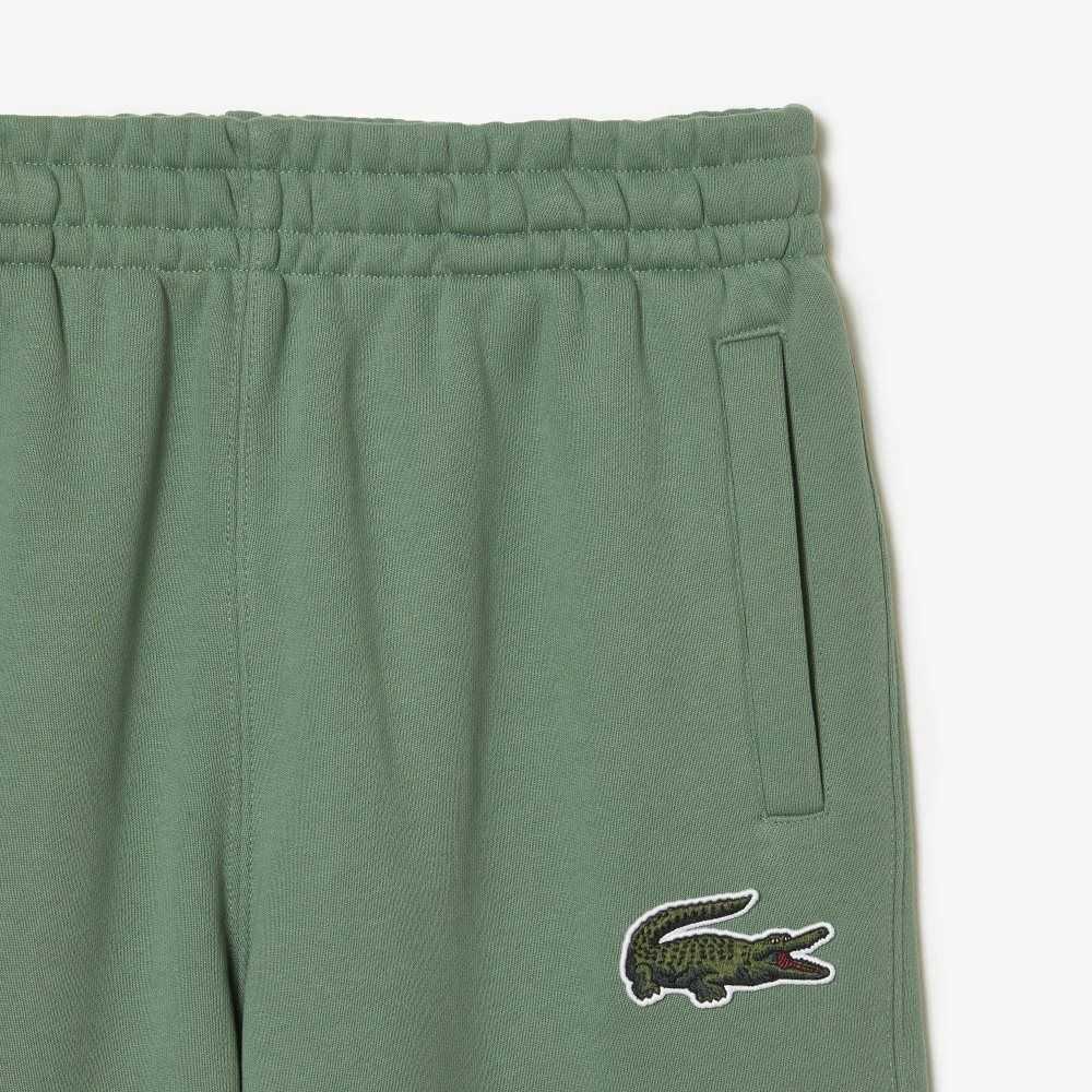 Lacoste Organic Cotton Fleece Trackpants Khaki Green | PRJ-021693