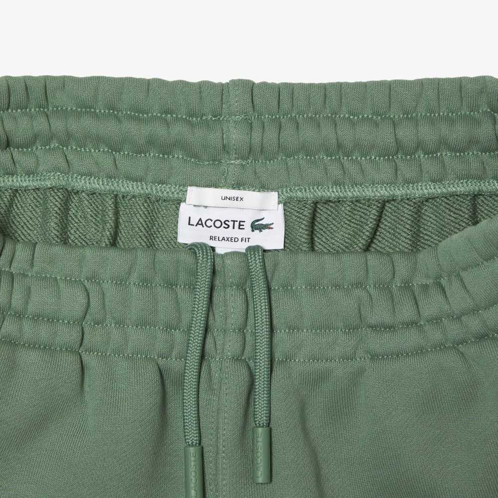 Lacoste Organic Cotton Fleece Trackpants Khaki Green | PRJ-021693