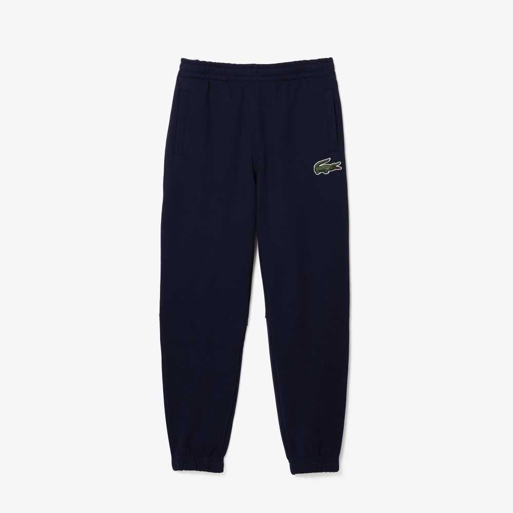 Lacoste Organic Cotton Fleece Trackpants Navy Blue | ZDH-074568