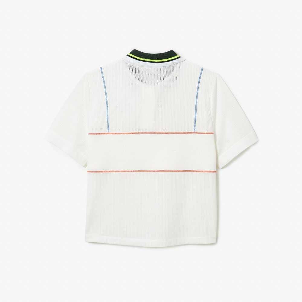 Lacoste Organic Cotton French Made Loose Cut Polo White | MCL-467201