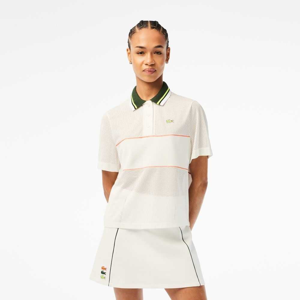 Lacoste Organic Cotton French Made Loose Cut Polo White | MCL-467201