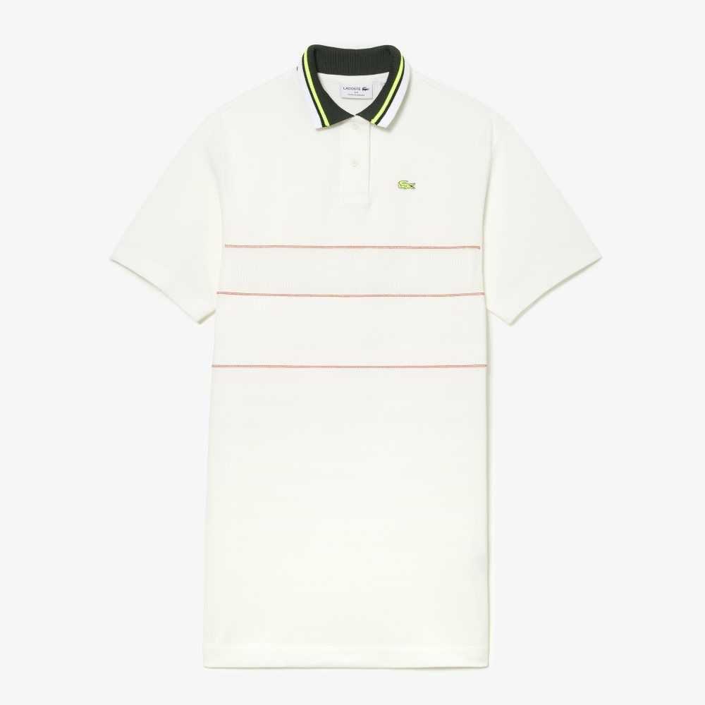 Lacoste Organic Cotton French Made Polo Dress White | SLI-561740