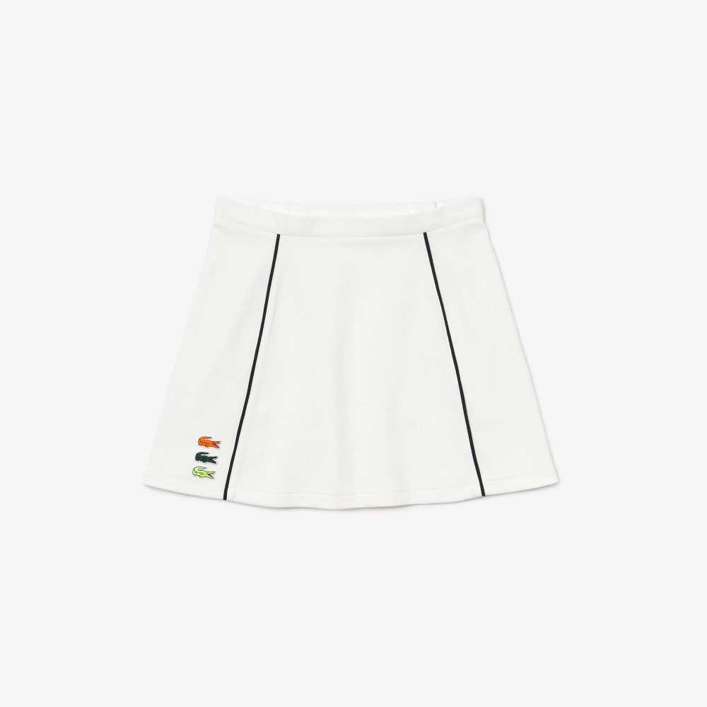 Lacoste Organic Cotton French Made Skirt White | VFE-829740