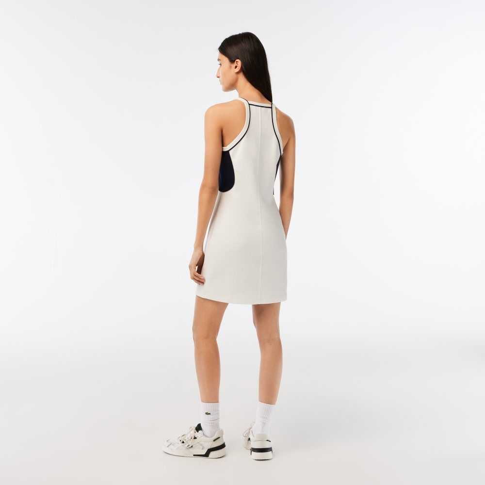 Lacoste Organic Cotton French Made Tennis Dress White | MPV-563891