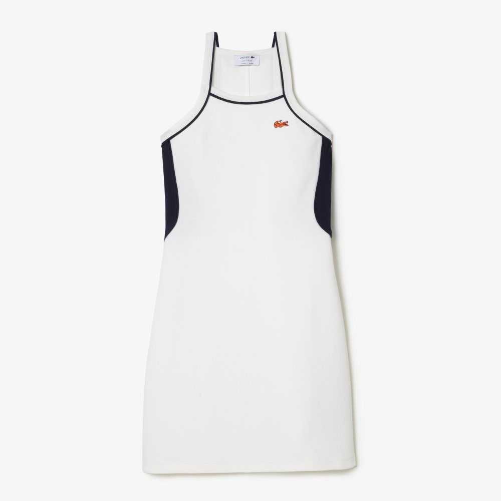 Lacoste Organic Cotton French Made Tennis Dress White | MPV-563891