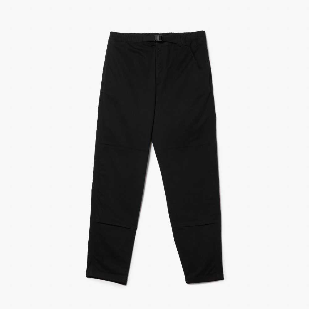 Lacoste Organic Cotton Gabardine Chinos Black | BWM-648205