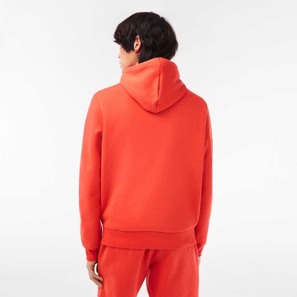 Lacoste Organic Cotton Hooded Sweatshirt Orange | FCE-962417