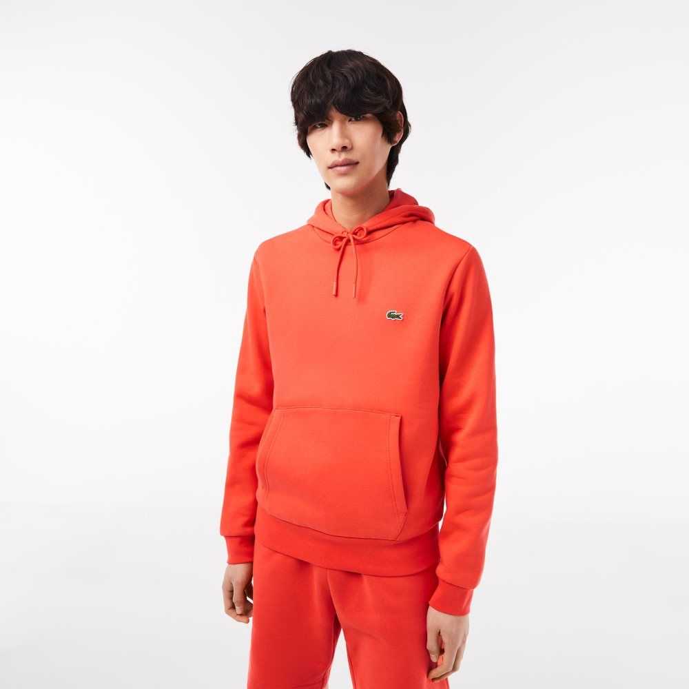 Lacoste Organic Cotton Hooded Sweatshirt Orange | FCE-962417