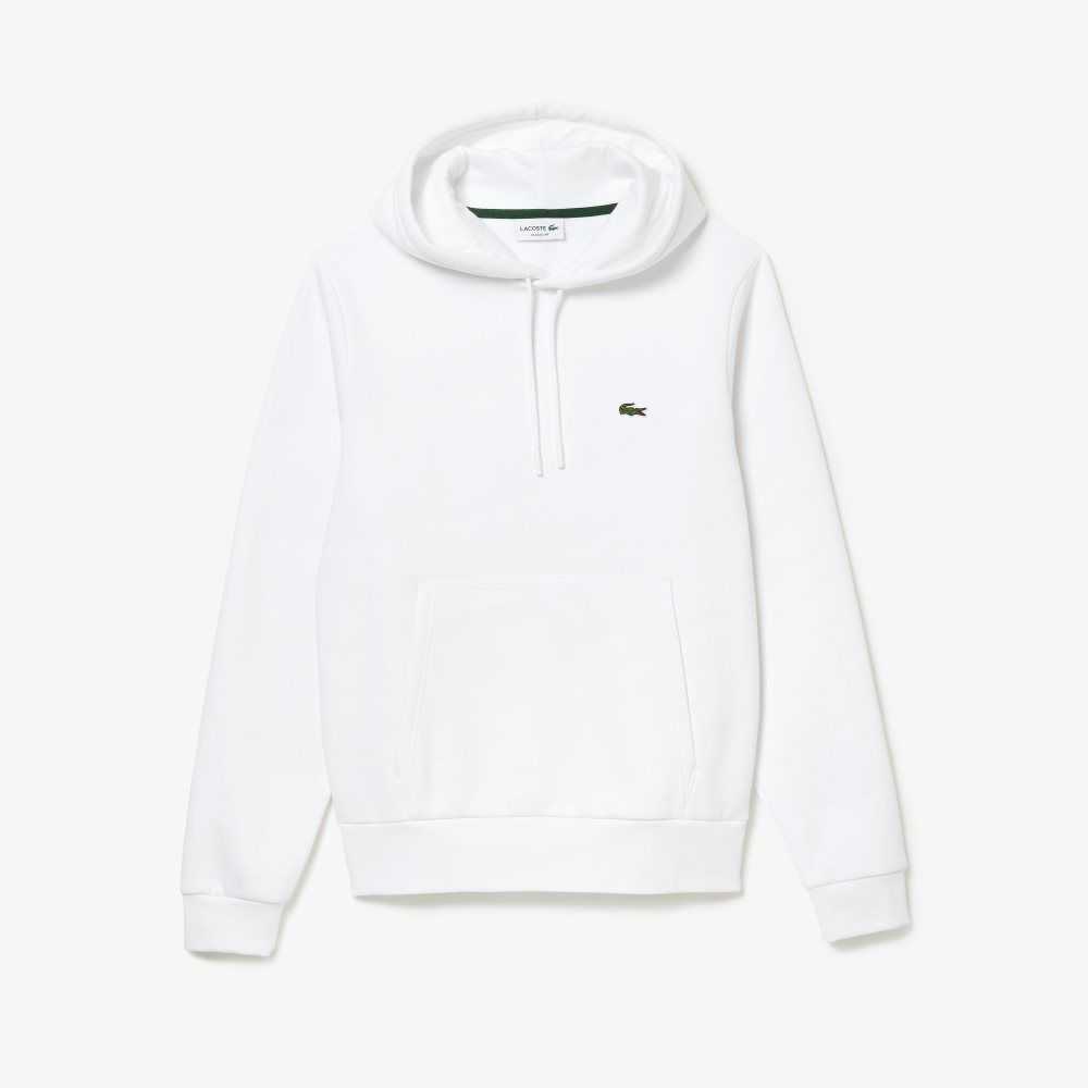 Lacoste Organic Cotton Hooded Sweatshirt White | MGU-653490