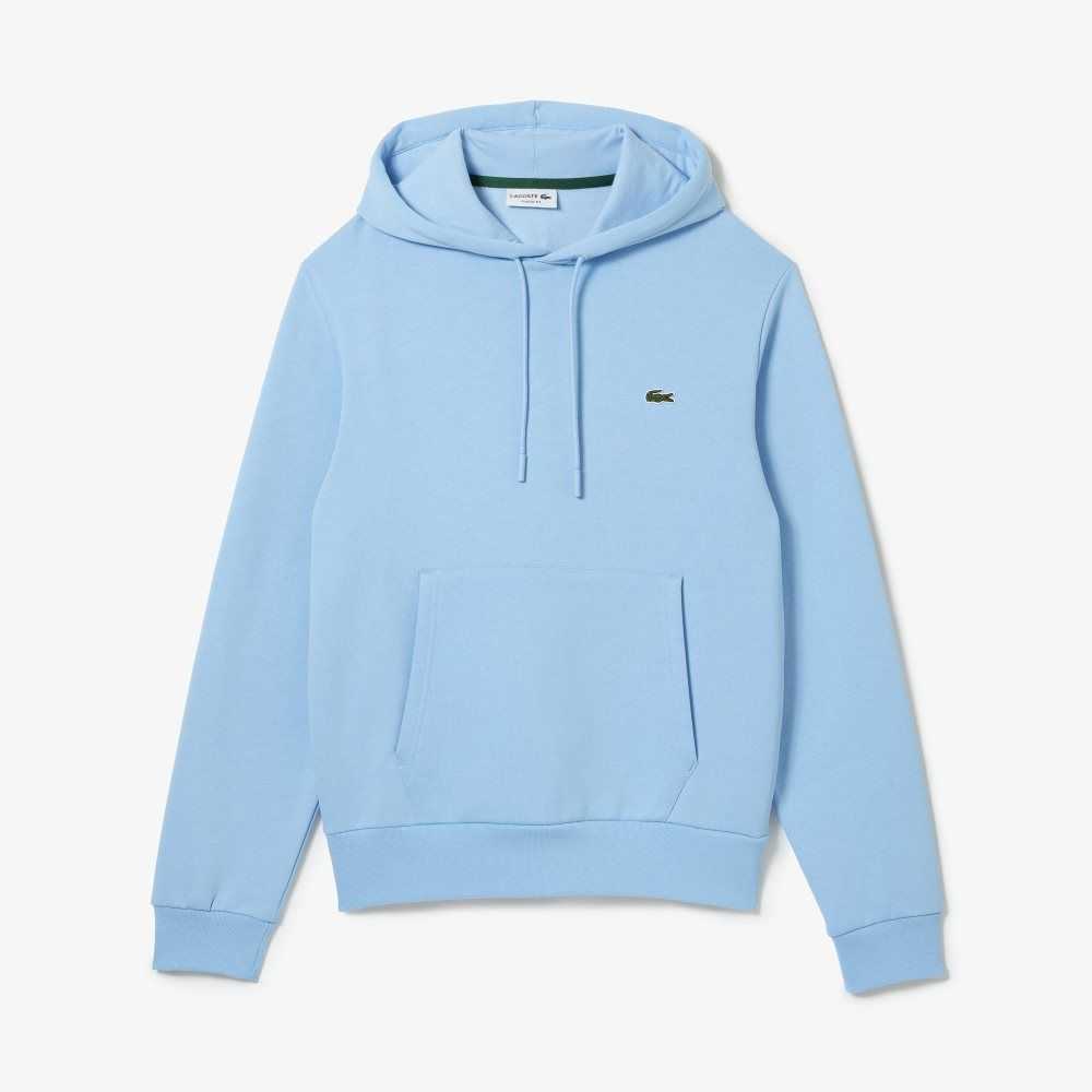 Lacoste Organic Cotton Hooded Sweatshirt Blue | QZT-521604