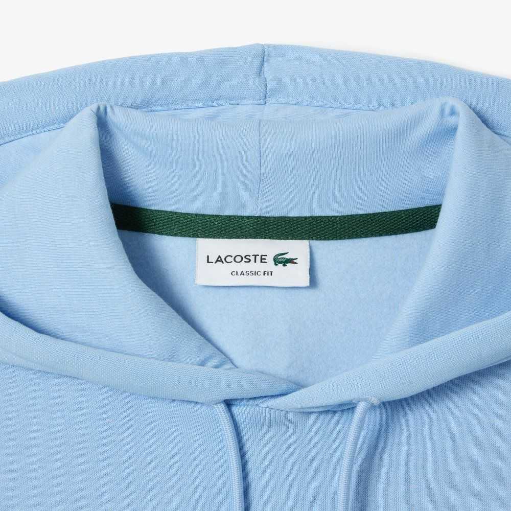 Lacoste Organic Cotton Hooded Sweatshirt Blue | QZT-521604