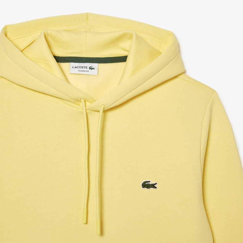 Lacoste Organic Cotton Hooded Sweatshirt Yellow | SQL-912067