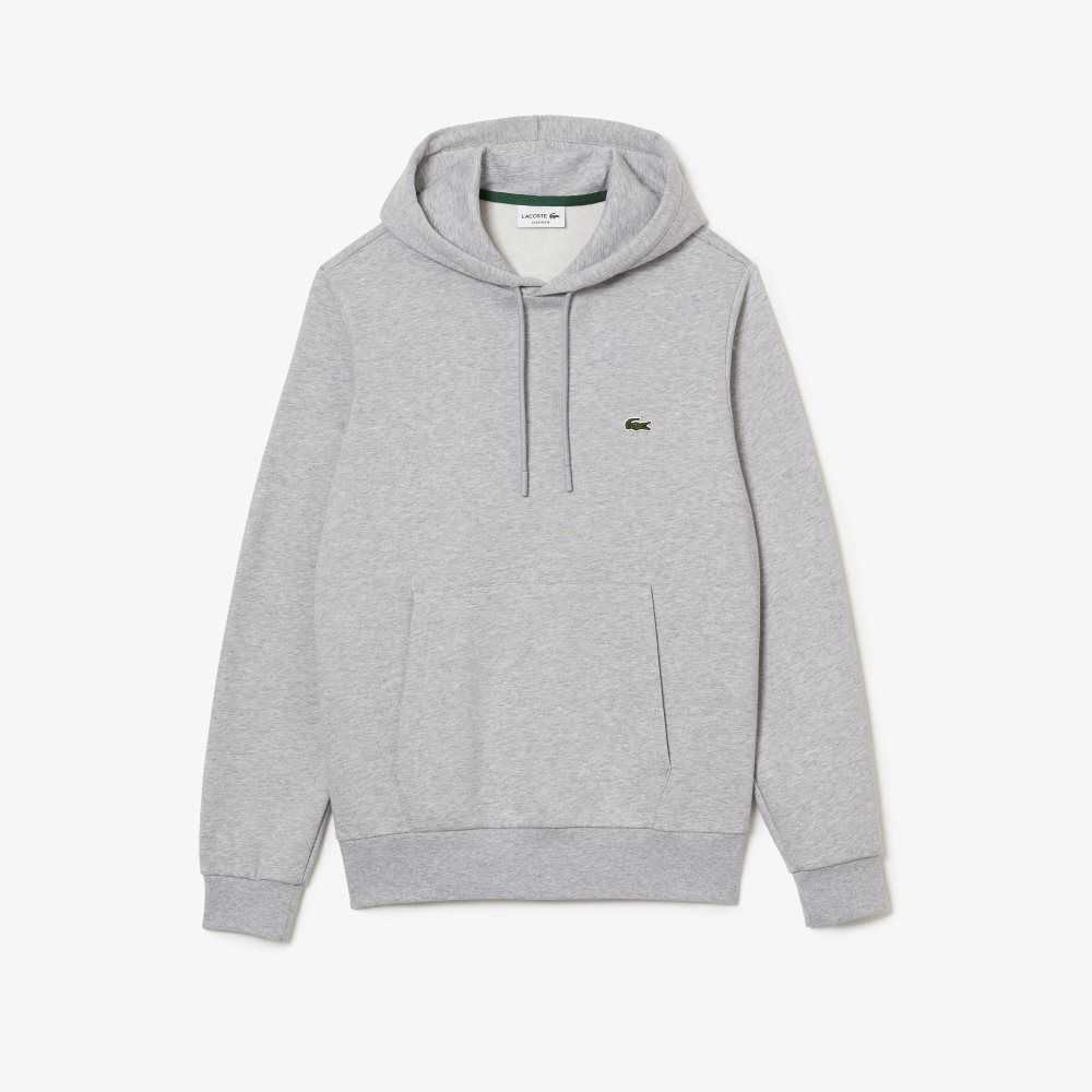 Lacoste Organic Cotton Hooded Sweatshirt Grey Chine | UJP-145809