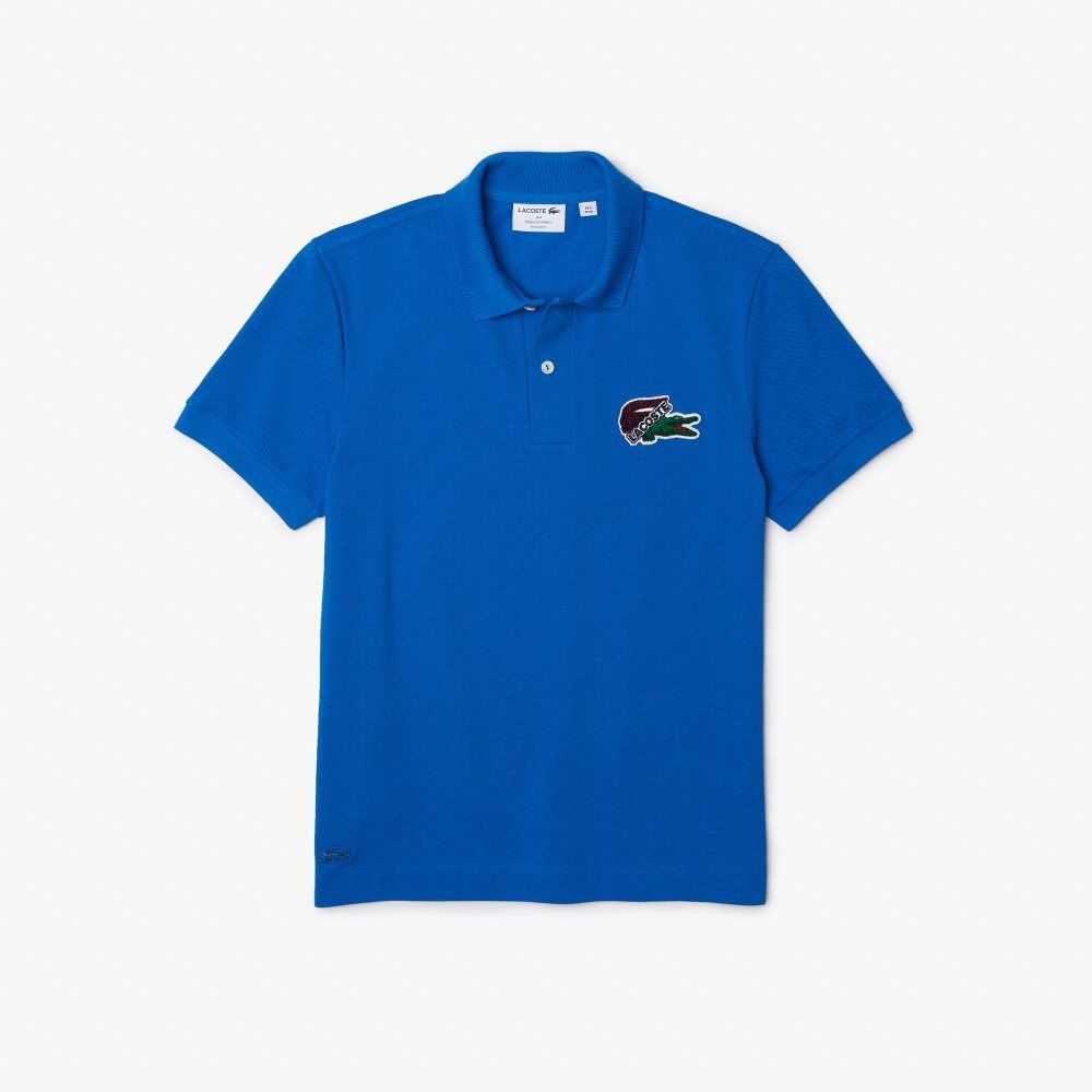 Lacoste Organic Cotton Pique Polo Blue | NSI-301529