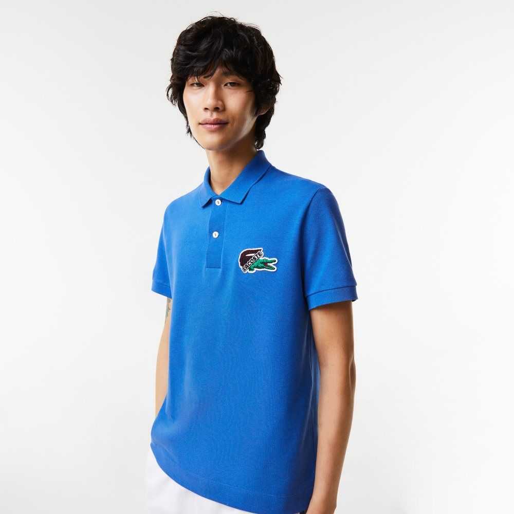 Lacoste Organic Cotton Pique Polo Blue | NSI-301529