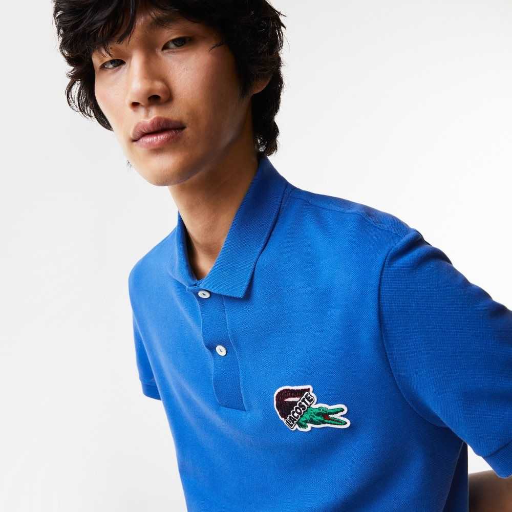 Lacoste Organic Cotton Pique Polo Blue | NSI-301529