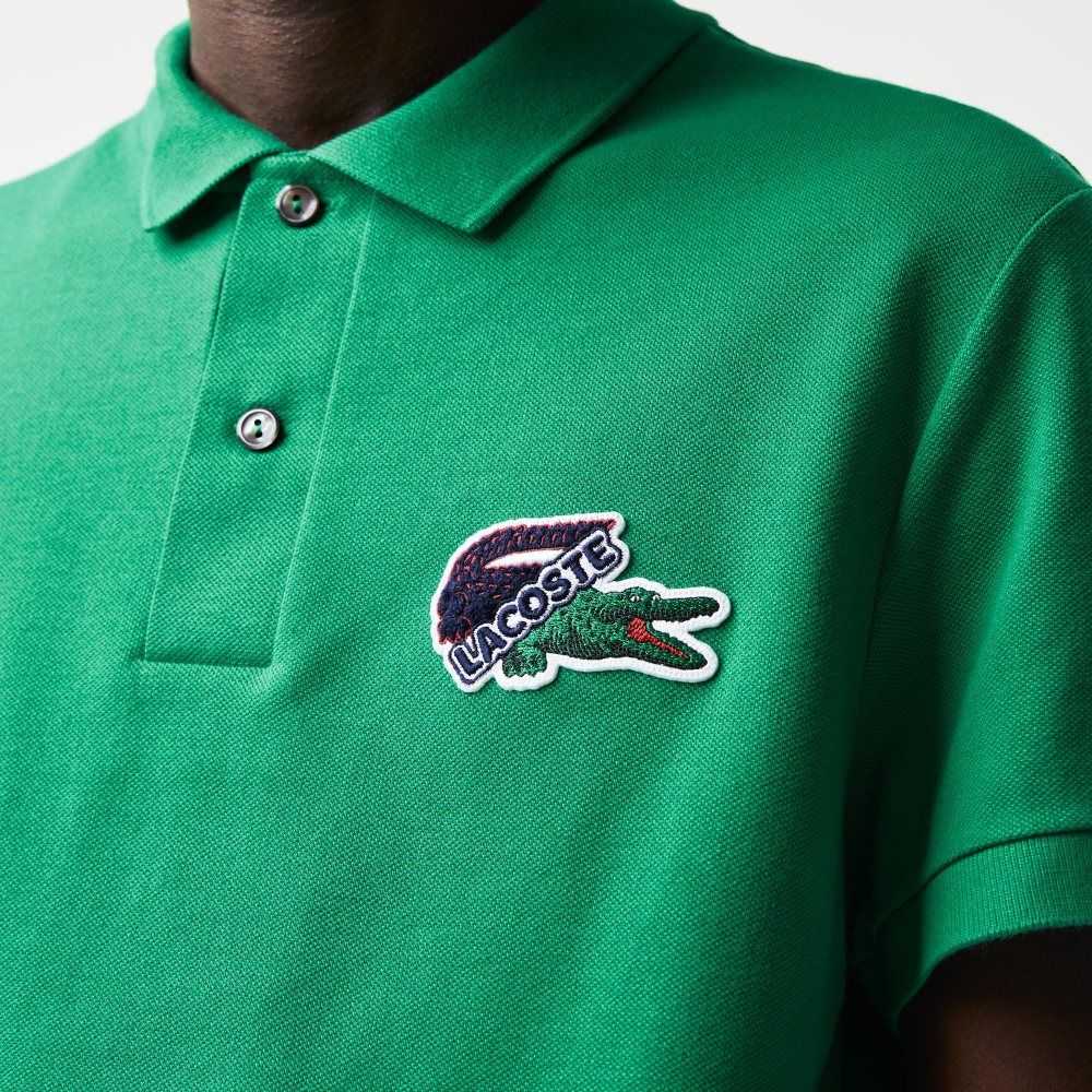 Lacoste Organic Cotton Pique Polo Green | ROD-872543