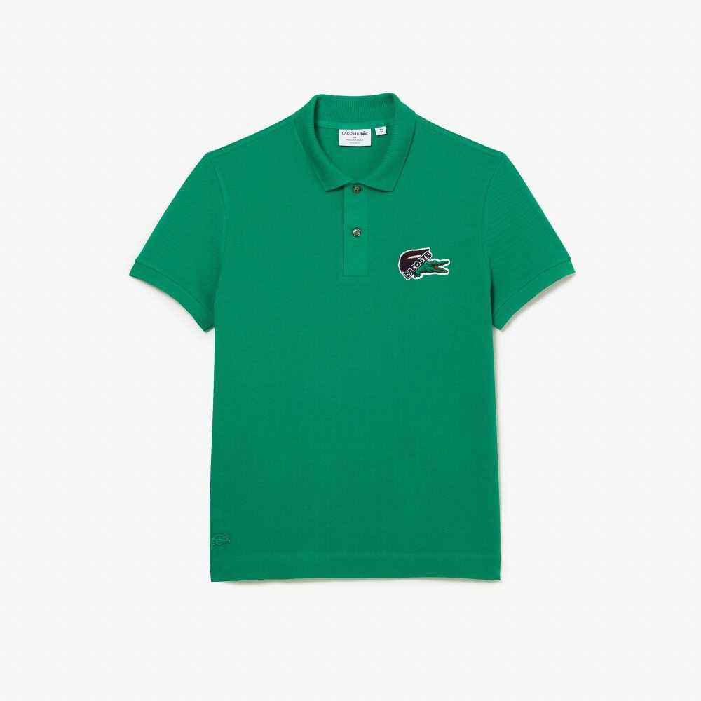 Lacoste Organic Cotton Pique Polo Green | ROD-872543