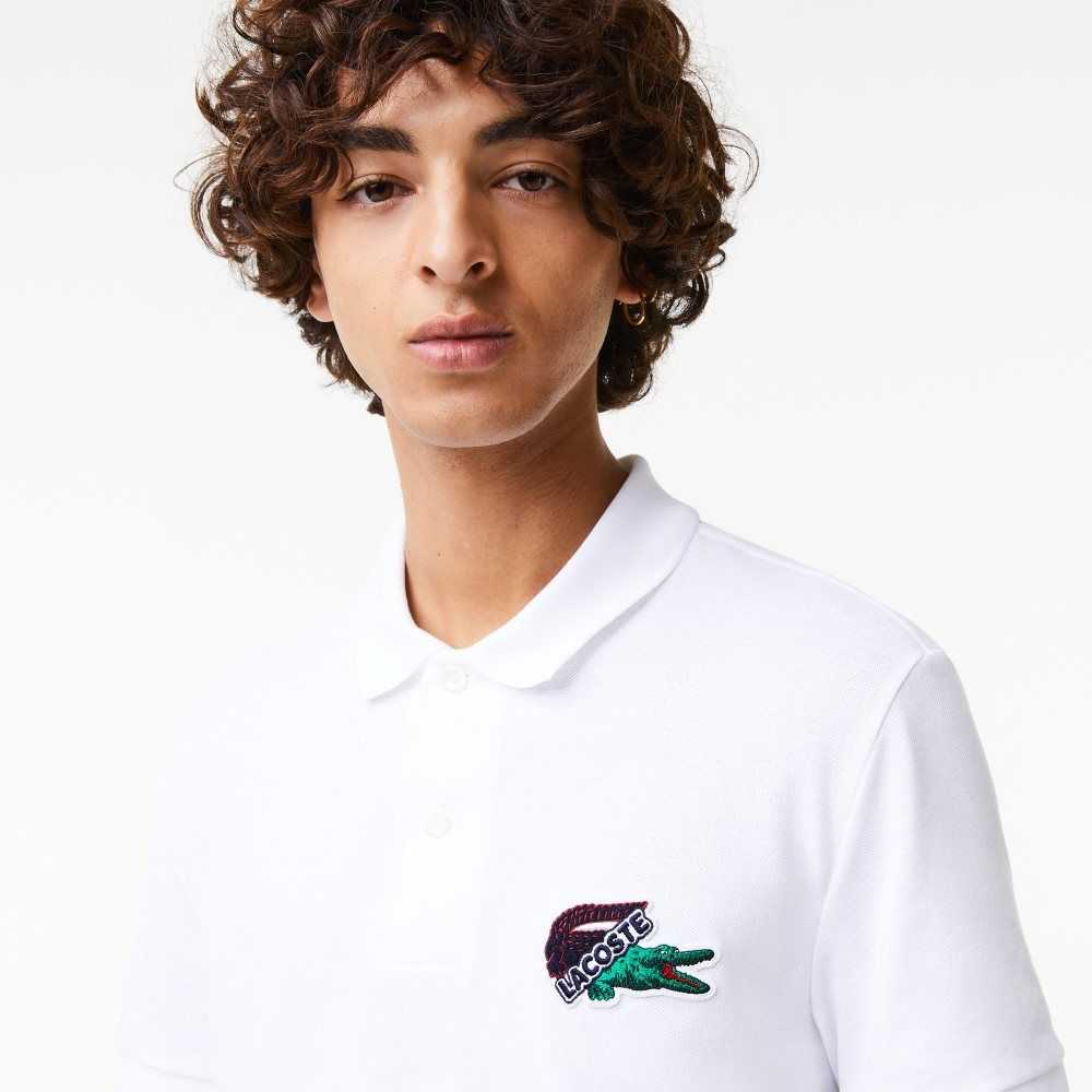 Lacoste Organic Cotton Pique Polo White | YUD-461753