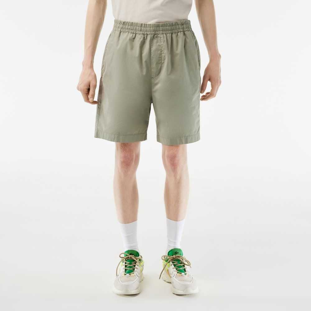 Lacoste Organic Cotton Shorts Khaki Green | ULB-309471