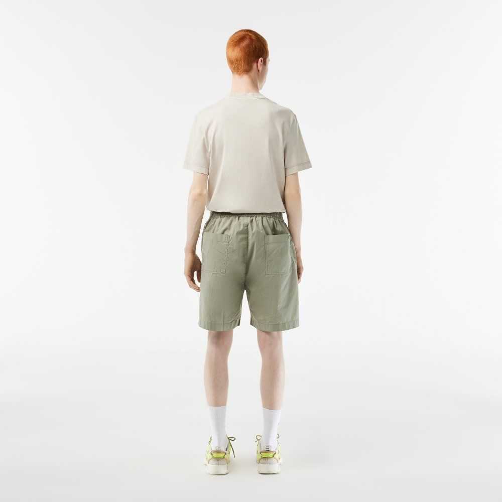 Lacoste Organic Cotton Shorts Khaki Green | ULB-309471