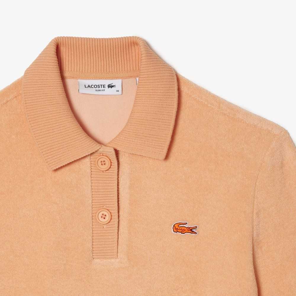 Lacoste Organic Cotton Terry Cloth Polo Light Orange | HMC-584713