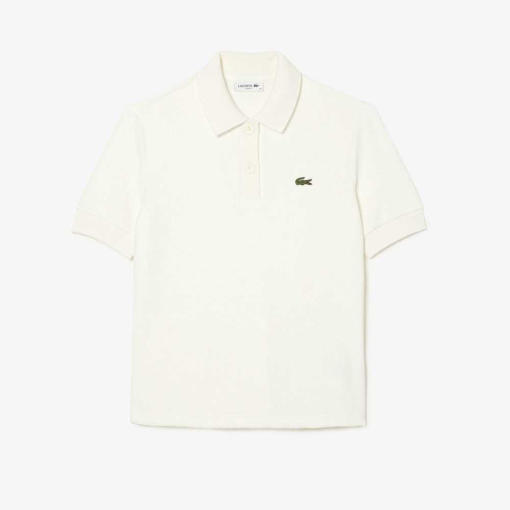 Lacoste Organic Cotton Terry Cloth Polo White | IWS-768104