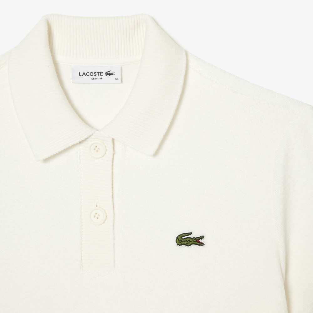 Lacoste Organic Cotton Terry Cloth Polo White | IWS-768104