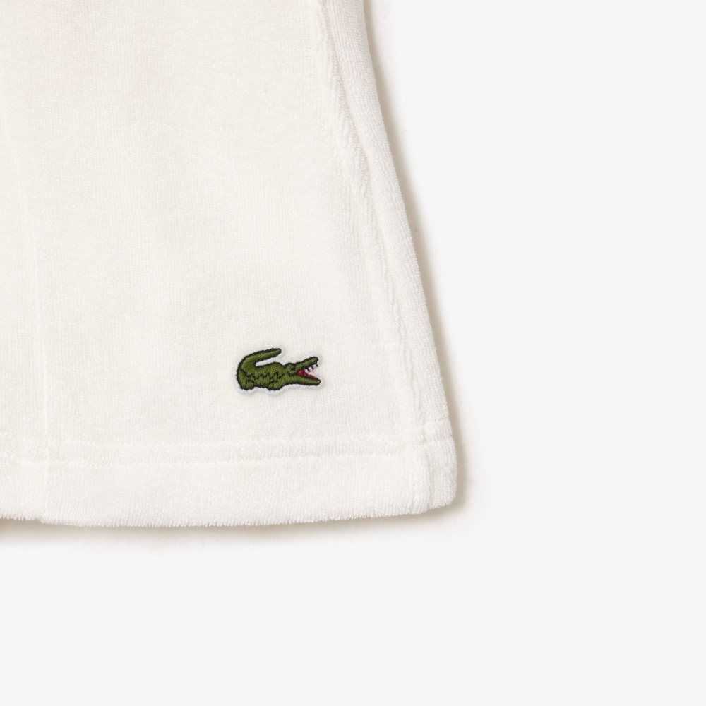 Lacoste Organic Cotton Terry Cloth Shorts White | CKF-216857