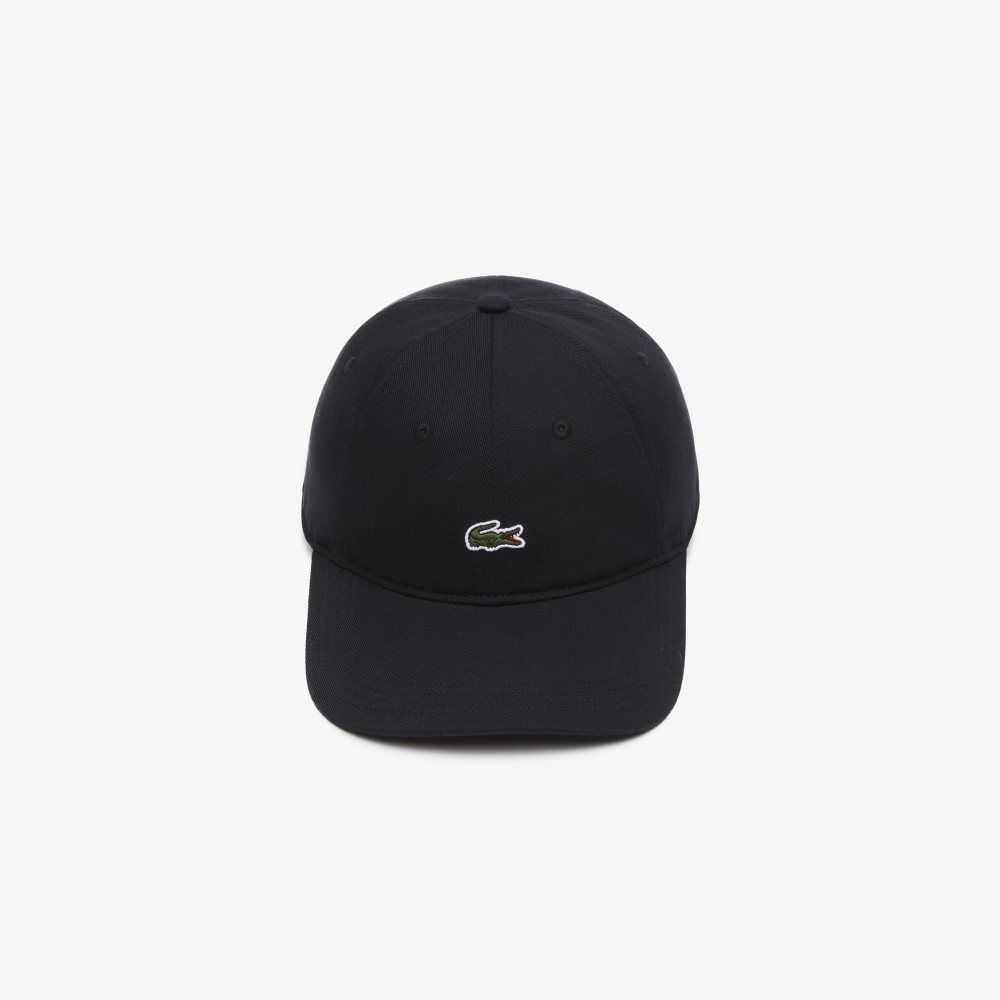 Lacoste Organic Cotton Twill Cap Black | FPS-943802