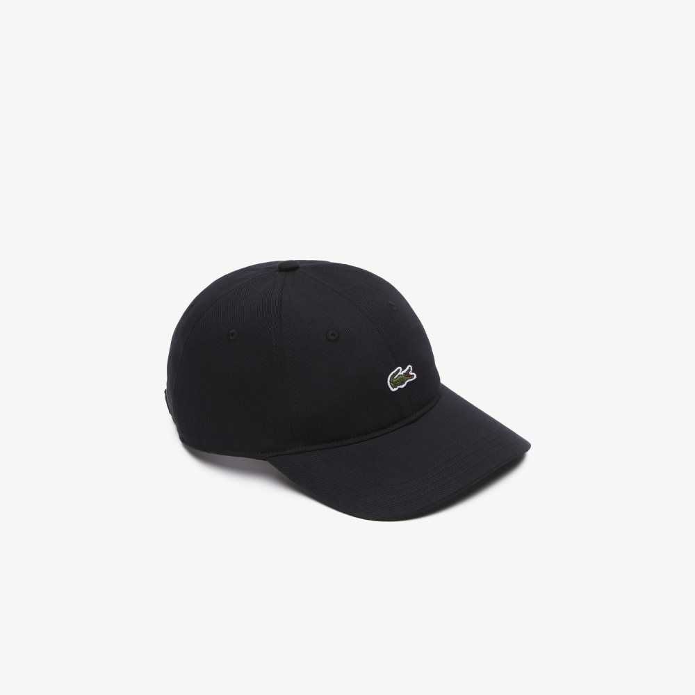 Lacoste Organic Cotton Twill Cap Black | FPS-943802