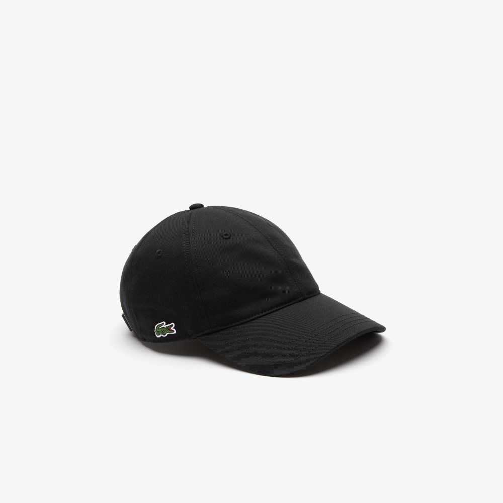 Lacoste Organic Cotton Twill Cap Black | NRP-742865