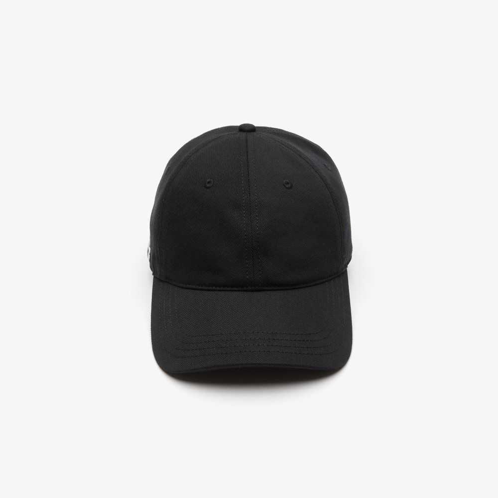 Lacoste Organic Cotton Twill Cap Black | NRP-742865