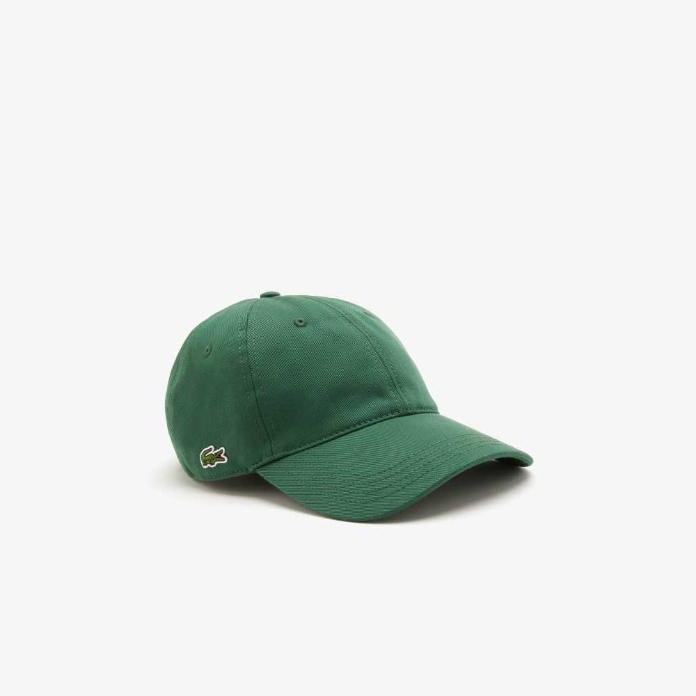 Lacoste Organic Cotton Twill Cap Green | DQG-063427