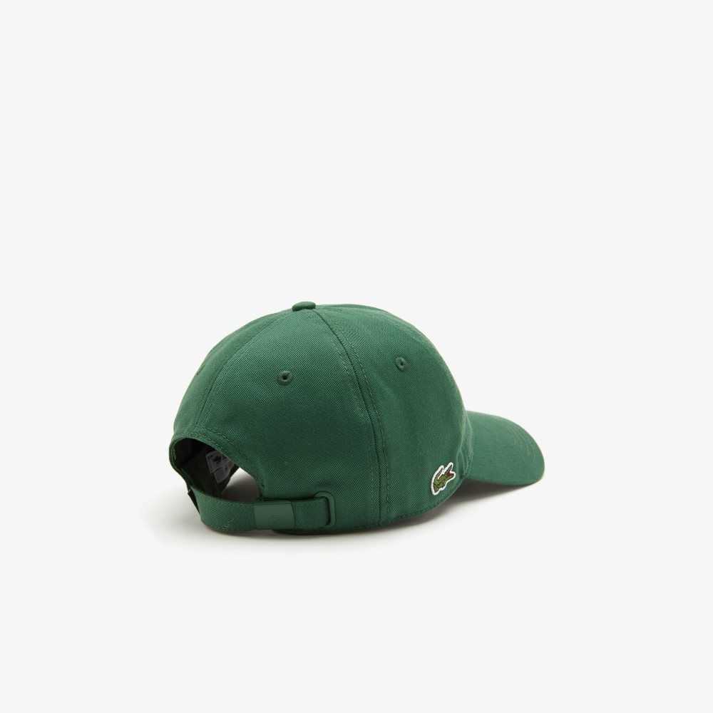 Lacoste Organic Cotton Twill Cap Green | DQG-063427