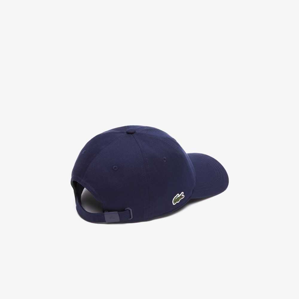 Lacoste Organic Cotton Twill Cap Navy Blue | DAU-298510