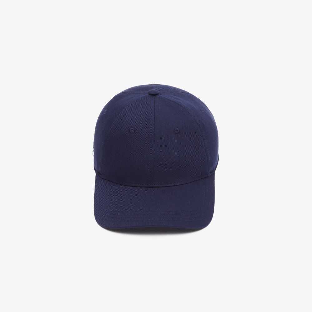 Lacoste Organic Cotton Twill Cap Navy Blue | DAU-298510