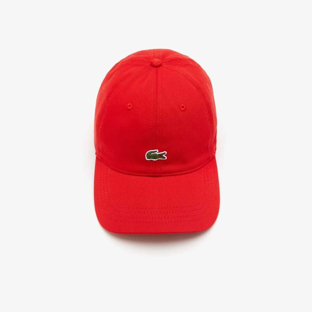 Lacoste Organic Cotton Twill Cap Red | JZD-942761