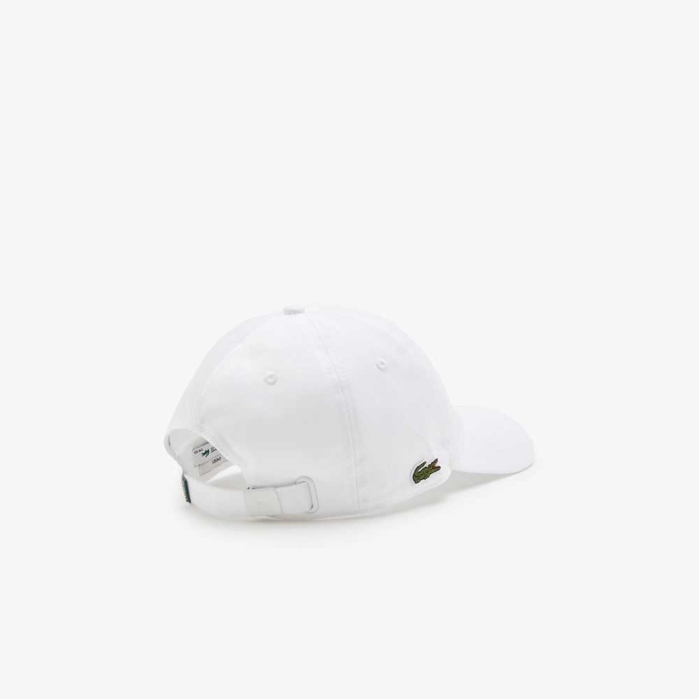 Lacoste Organic Cotton Twill Cap White | FYJ-047931