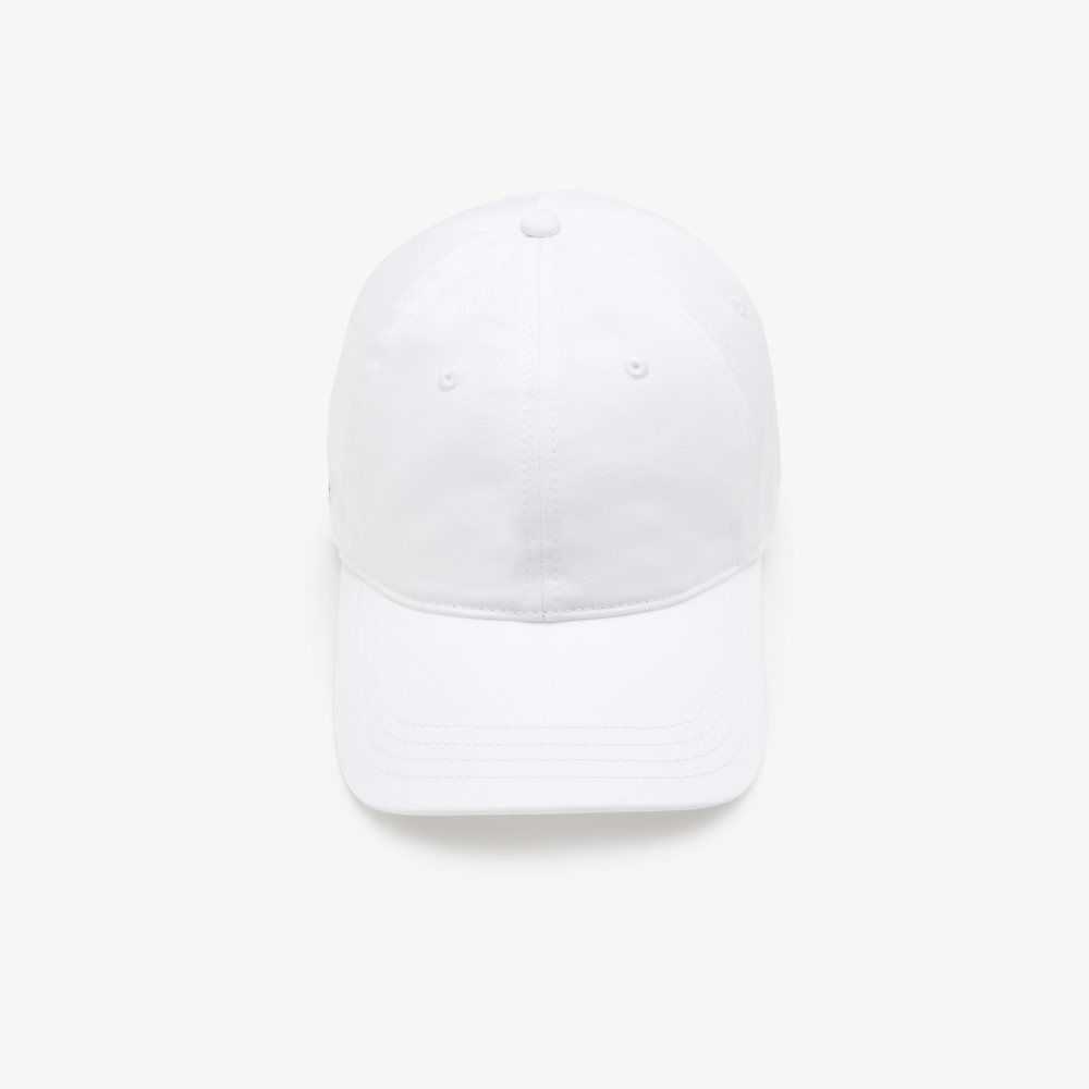 Lacoste Organic Cotton Twill Cap White | FYJ-047931